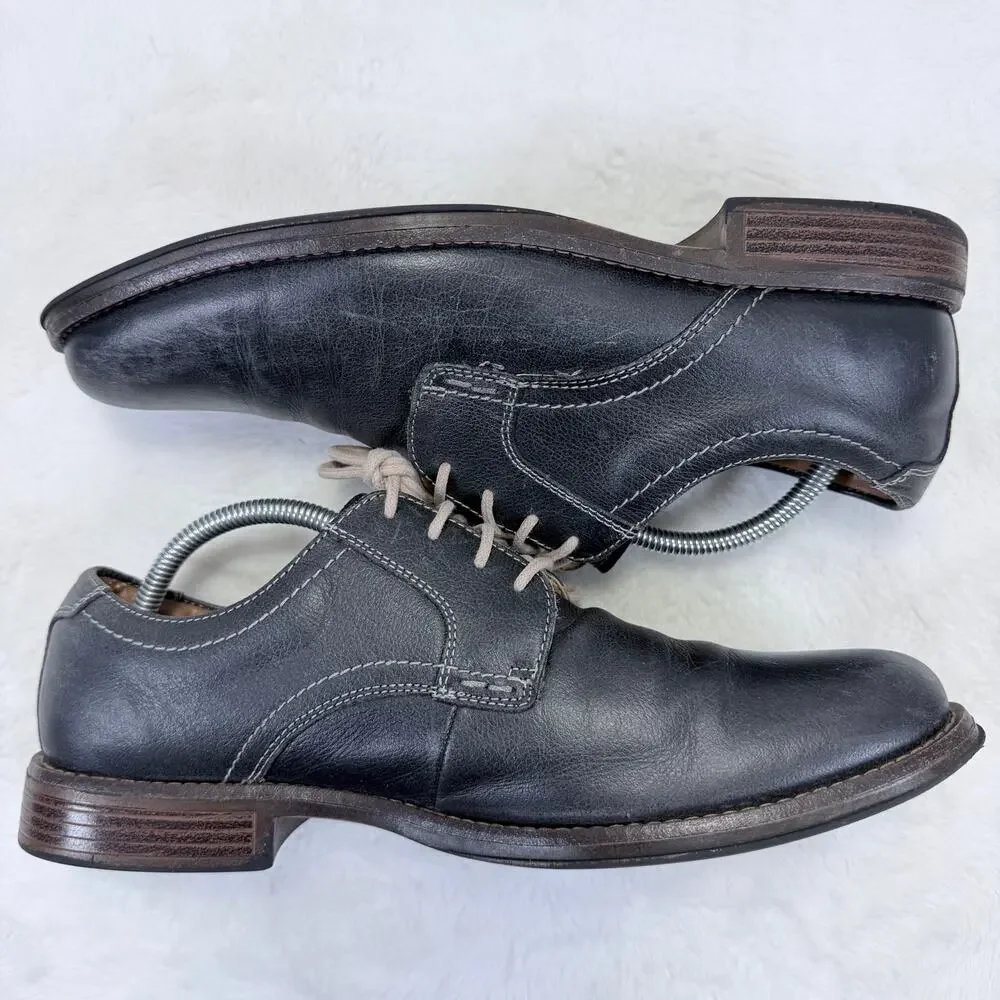 Dockers Men’s Black Leather Oxford Dress Shoes Size 10 Lace-Up